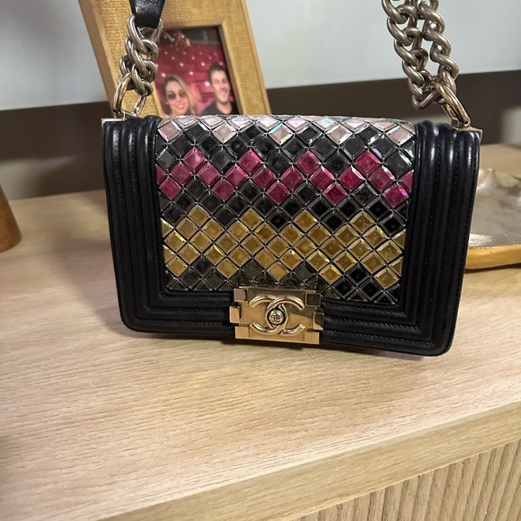 Chanel Mosaic Boy Flap Bag Embellished Lambskin Small - Picture 2 of 3